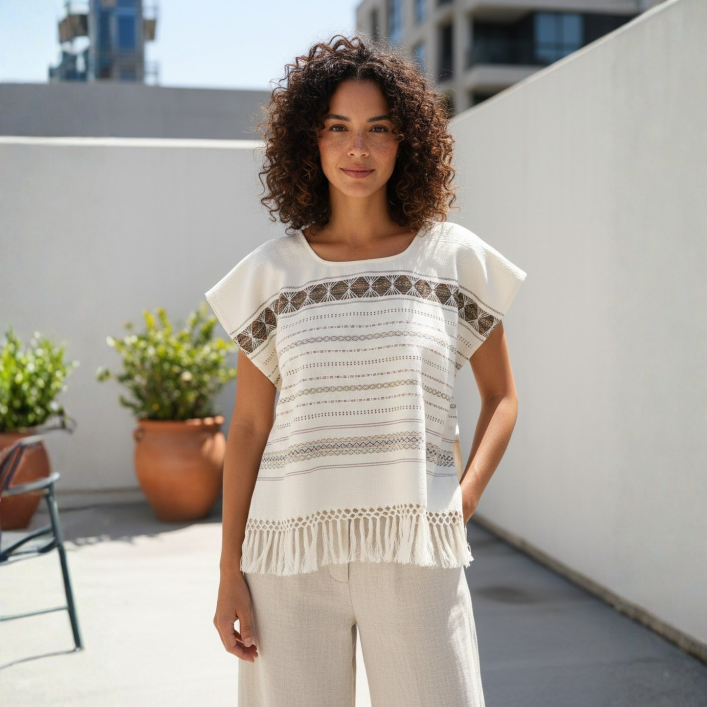 BLUSA MULTI COLOR TELAR DE OAXACA