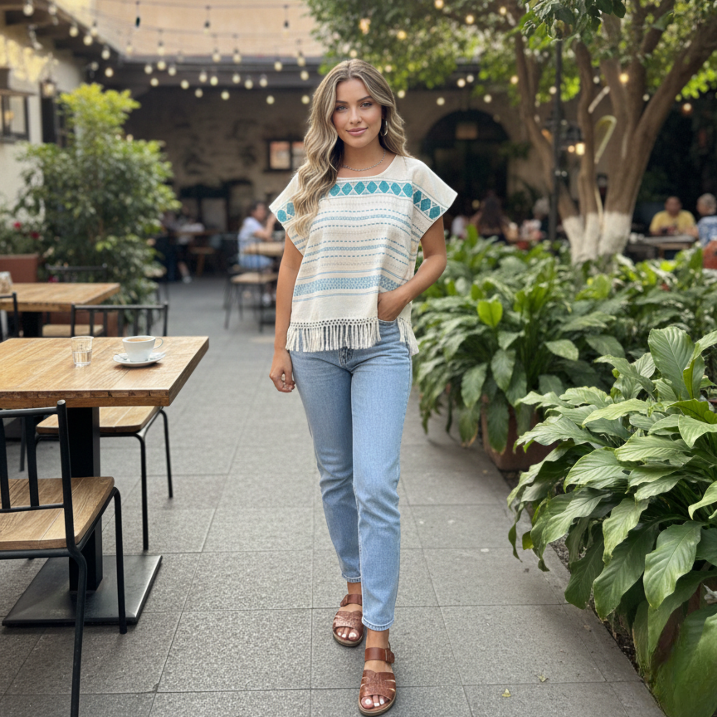 BLUSA MULTI COLOR TELAR DE OAXACA
