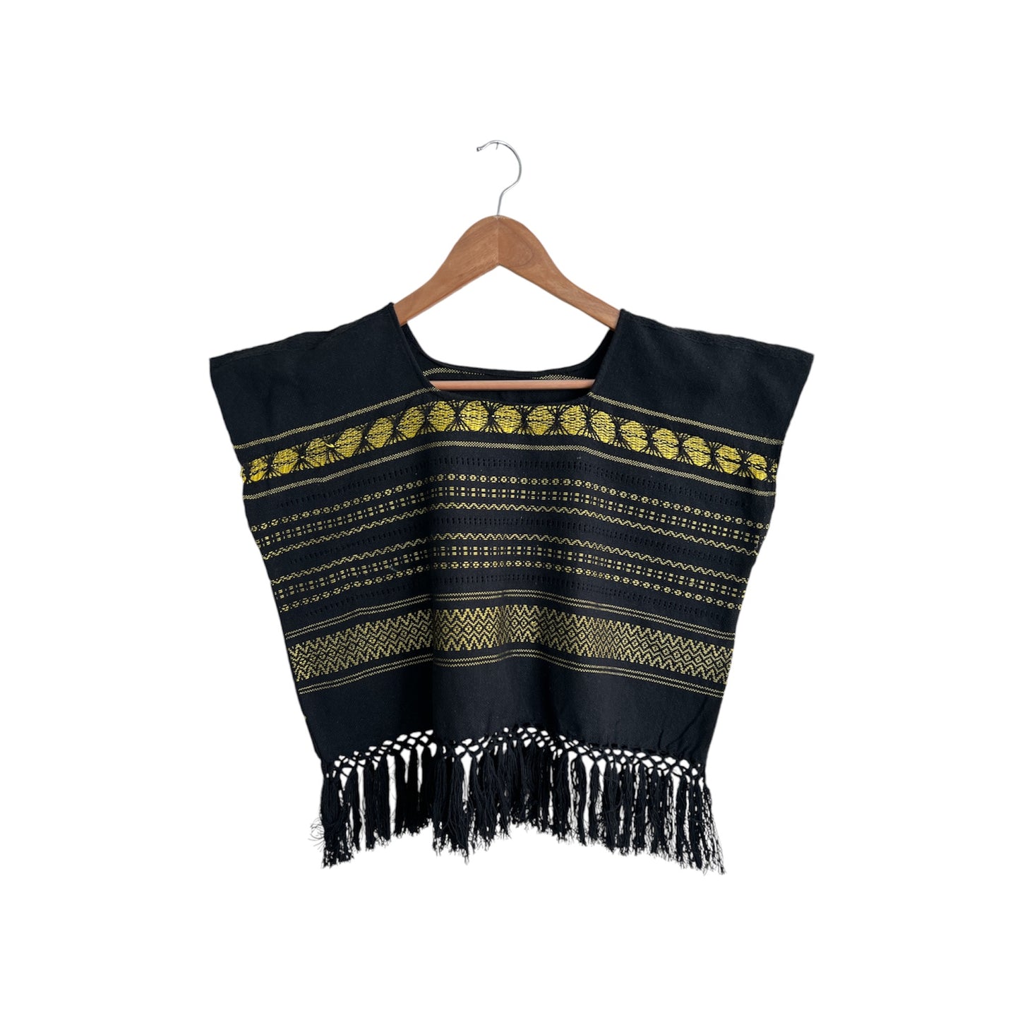 BLUSA TELAR OAXACA NEGRA