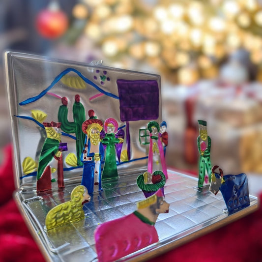 Nacimiento artesanal de latón